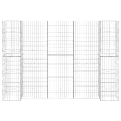 Gabion Plantenbak H-Vormig Staaldraad 260 x 40 x 200 cm