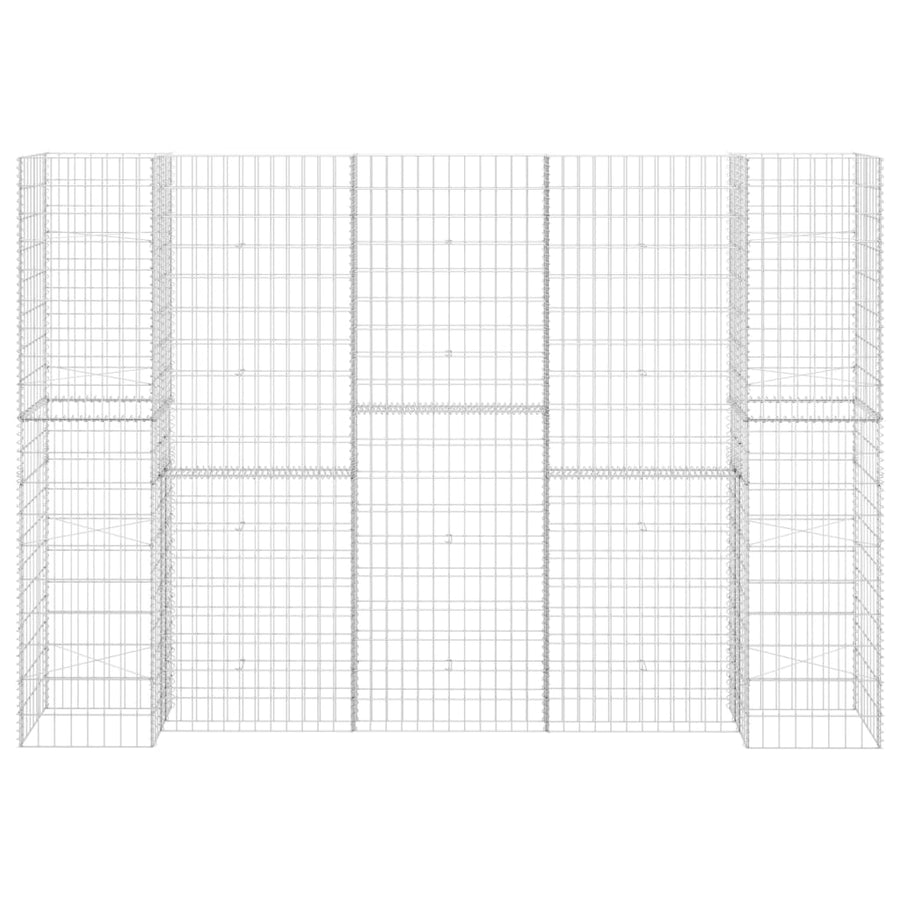 Gabion Plantenbak H-Vormig Staaldraad 260 x 40 x 200 cm