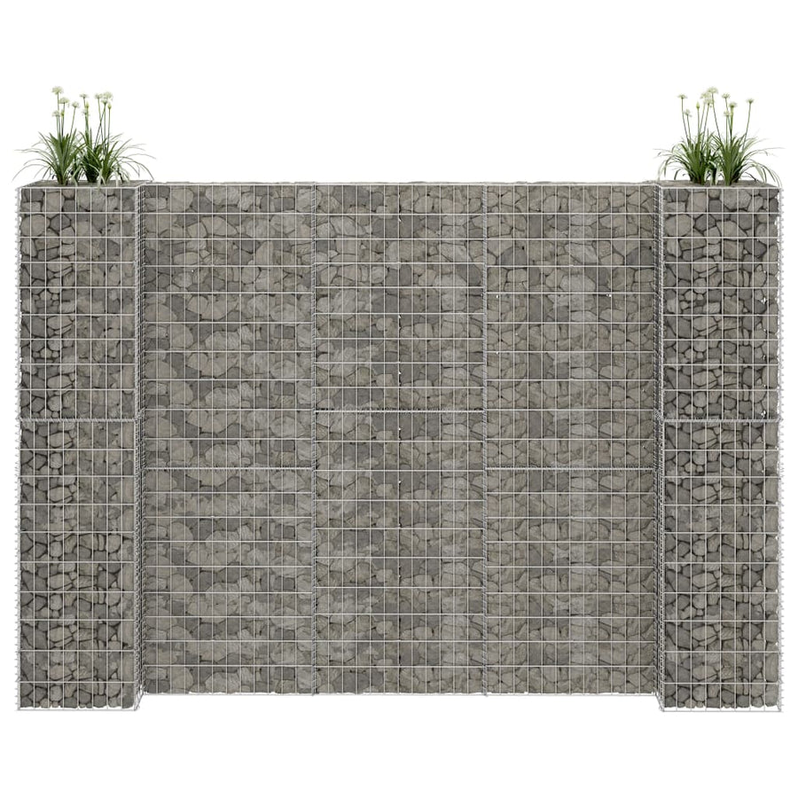Gabion Plantenbak H-Vormig Staaldraad 260 x 40 x 200 cm