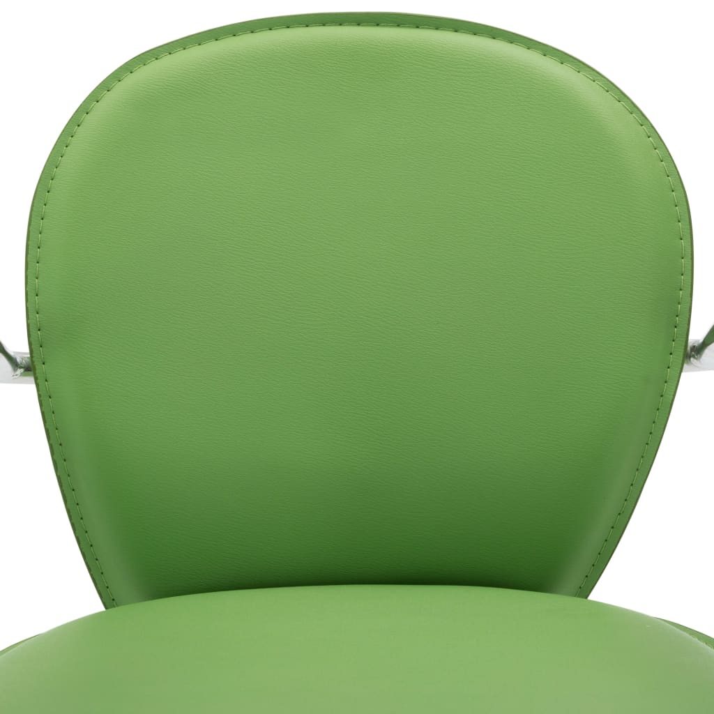 Barkrukken Met Armleuning Kunstleer 2 Groen