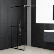 Inloopdouchewand 90x195 cm glas zwart