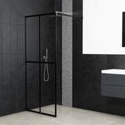 Inloopdouchewand 118x190 cm zwart glas