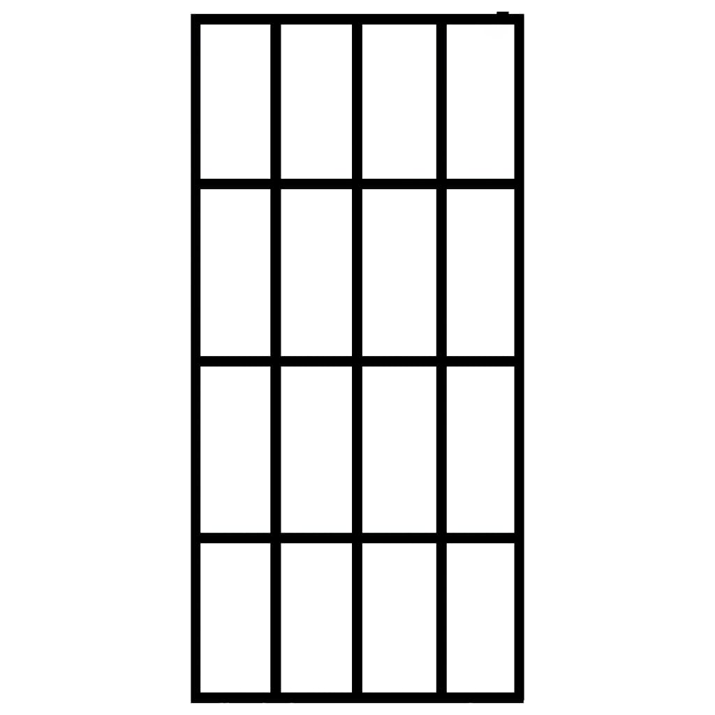 Inloopdouchewand Mat Gehard Glas 80 x 195 cm frosted white