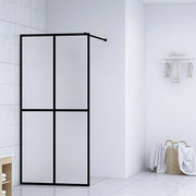 Inloopdouchewand 90x195 cm matglas zwart profiel