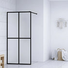 Walk-in shower screen 118x190 cm matt tempered glass