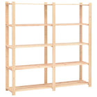Opbergrek 5-laags 170x38x170 cm massief grenenhout