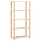 Opbergrek 5-laags 80x38x170 cm massief grenenhout