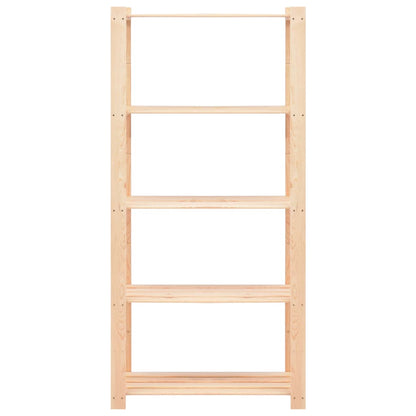 Opbergrek 5-Laags 80X38X170 Cm Massief Grenenhout 250 Kg