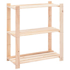 Opbergrek 3-laags 80x38x90 cm massief grenenhout