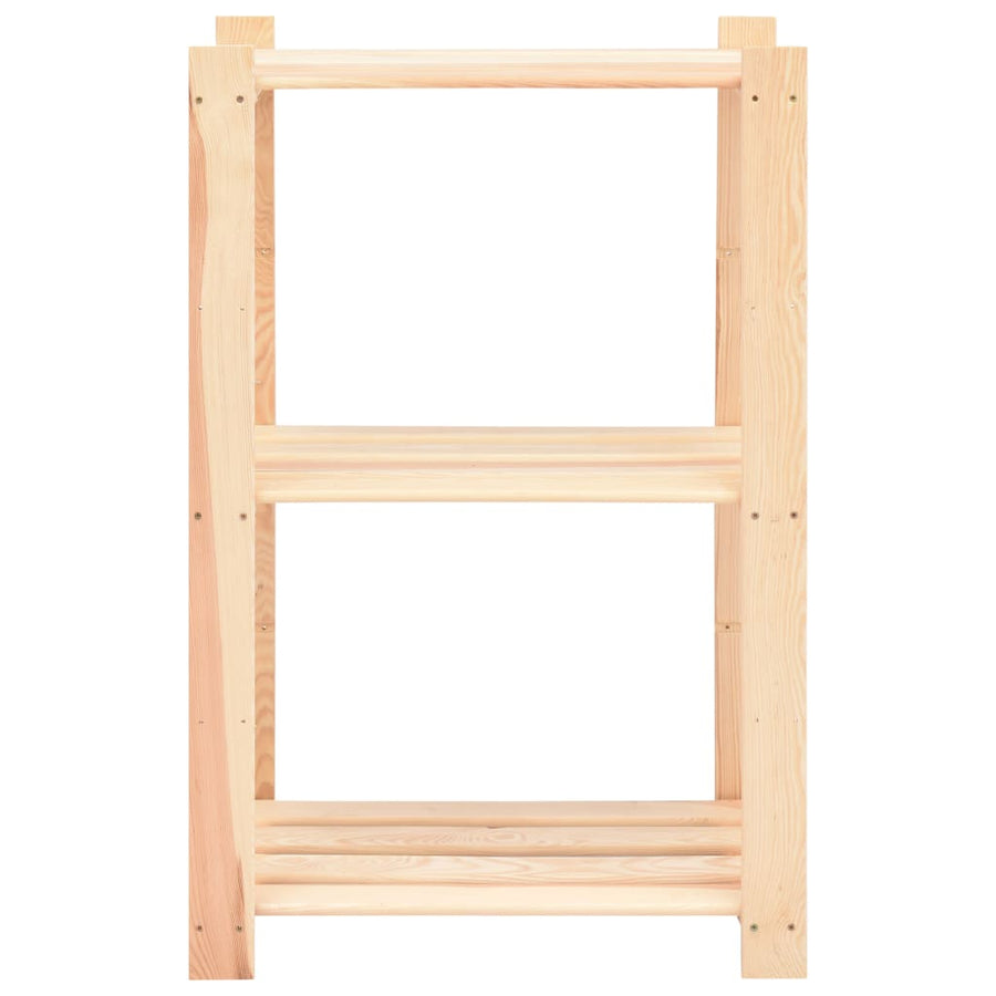 Opbergrek 3-Laags 60X38X90 Cm Massief Grenenhout 150 Kg