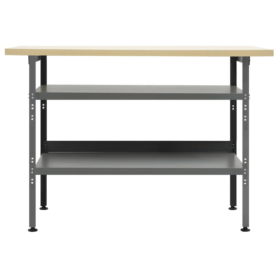 Werkbank 120X60X85 Cm Staal Grijs