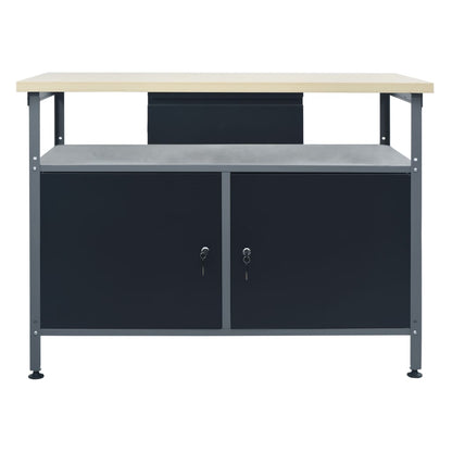 Werkbank 120X60X85 Cm Staal Zwart