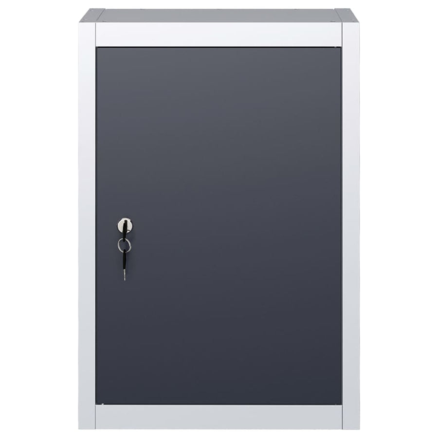 Gereedschapskast Voor Aan De Wand Metaal Grijs En Zwart 40 x 19 x 60 cm