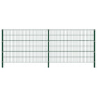 Schuttingpaneel met palen 3,4x1,2 m ijzer groen 1.2 m 3.4 m