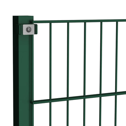 Schuttingpaneel Met Palen 13,6X1,2 M Ijzer Groen 1.2 m 13.6 m