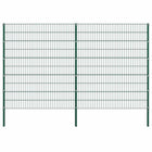Schuttingpaneel met palen ijzer groen 3.4x2 m