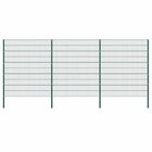 Schuttingpaneel met palen 522x200 cm groen ijzer