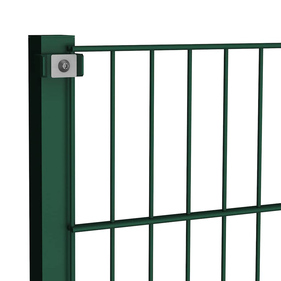 Schuttingpaneel met palen ijzer 522x200 cm groen