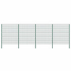 Schuttingpaneel met palen ijzer groen 694,5x200 cm