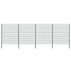 Schuttingpaneel met palen ijzer 867x200 cm groen