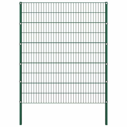 Schuttingpaneel met palen ijzer 867x200 cm groen