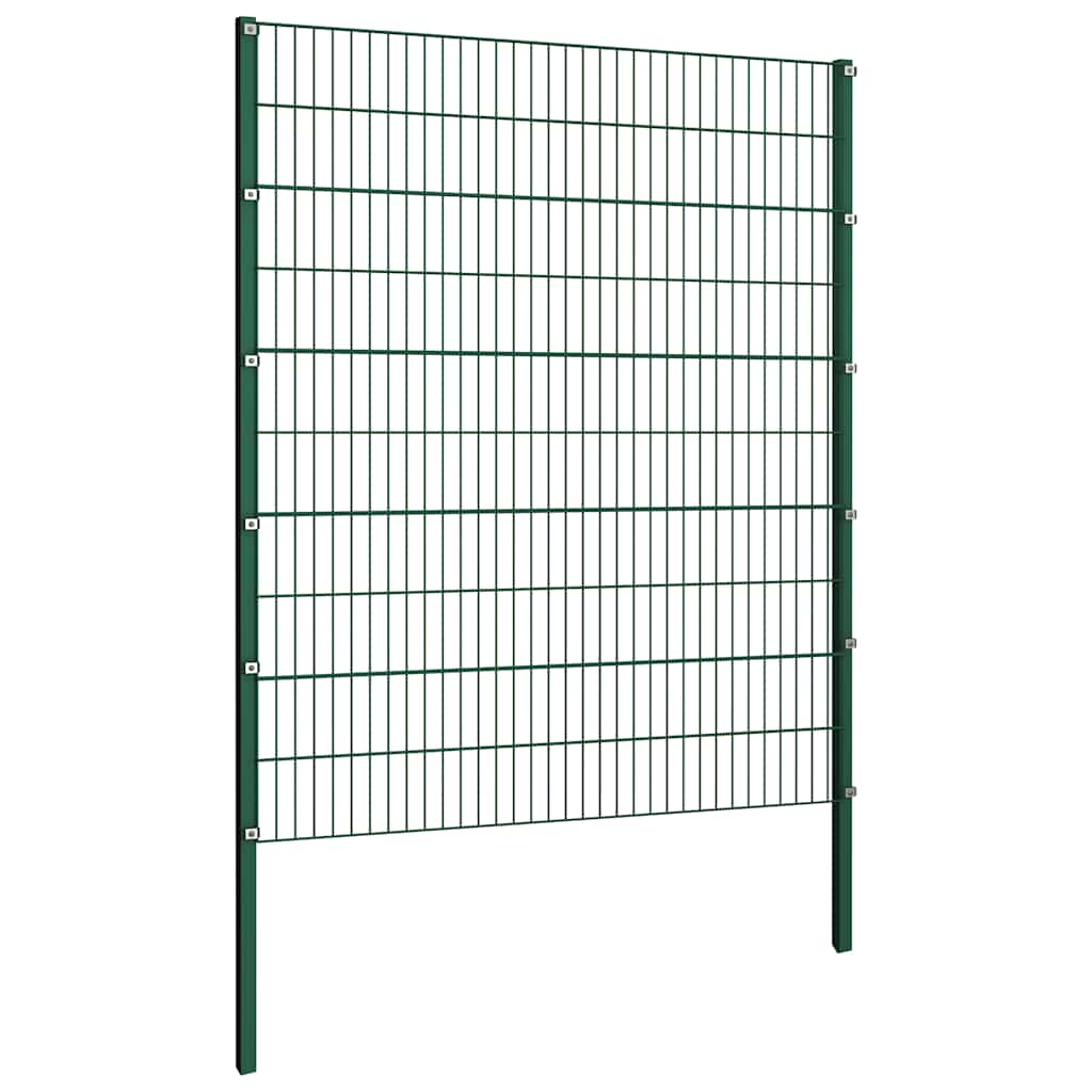 Schuttingpaneel met palen ijzer 1040x200 cm groen