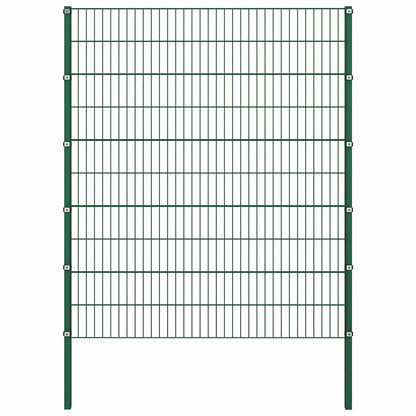 Schuttingpaneel met palen ijzer 1212x200 cm groen