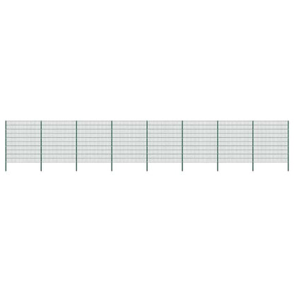 Schuttingpaneel met palen ijzer 1385x200 cm groen