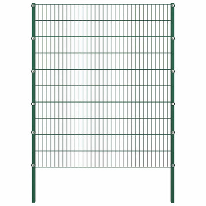 Schuttingpaneel met palen ijzer 1730x200 cm groen