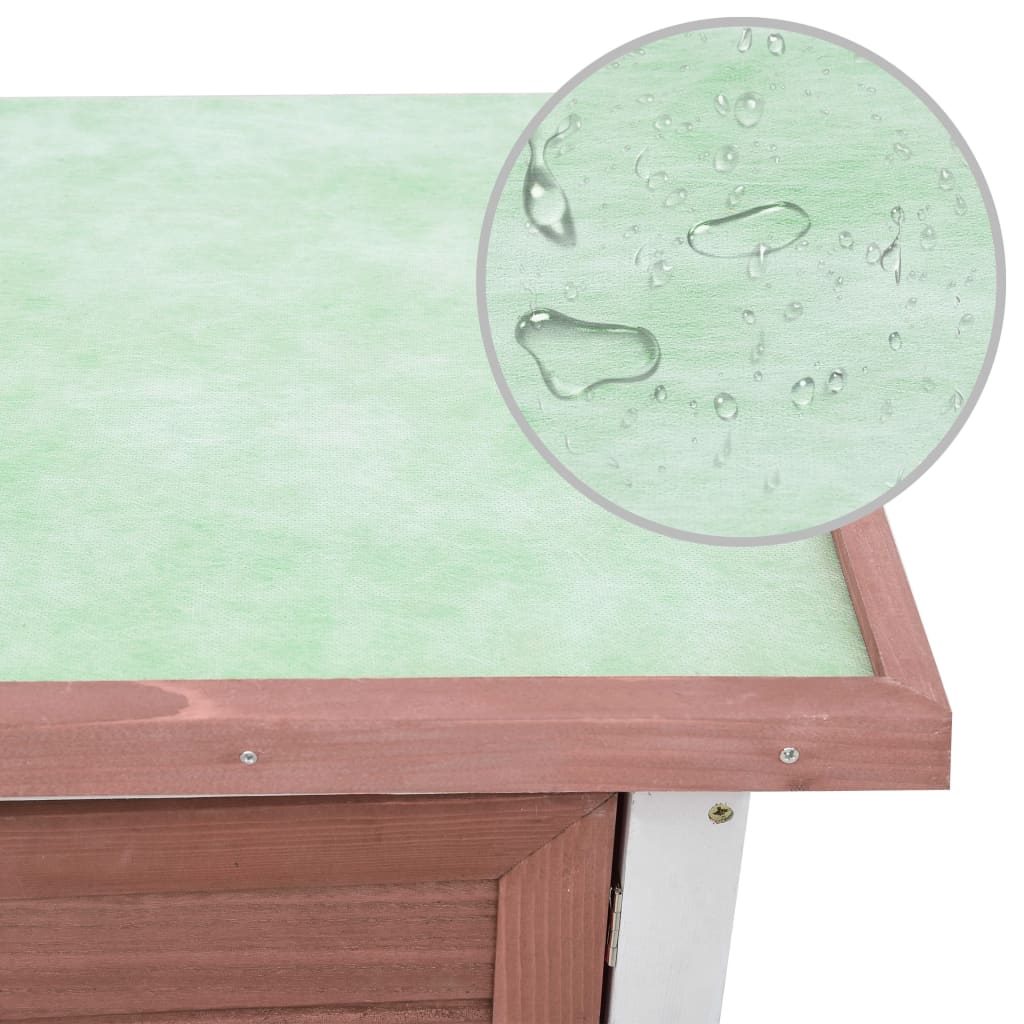 Konijnenhok Voor Buiten Met 1 Deur Hout Bruin