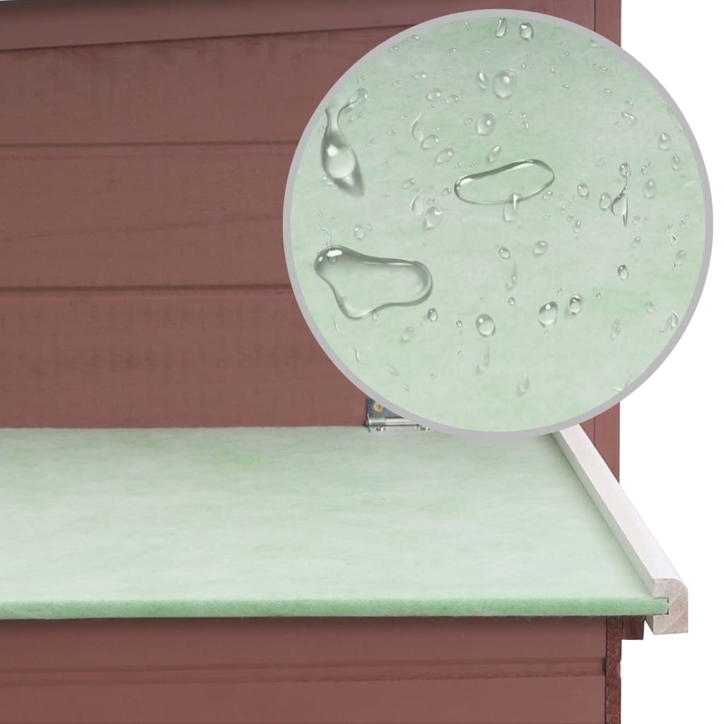 Kippenhok met nachthok hout bruin Bruin