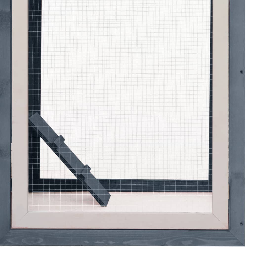 Kippenhok 170x81x110 cm massief grenen- en vurenhout grijs Grijs
