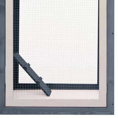 Kippenhok 170x81x110 cm massief grenen- en vurenhout grijs Grijs