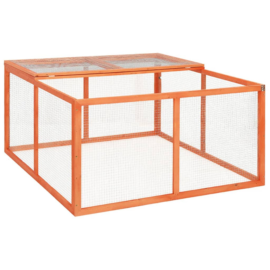 Konijnenhok Massief Vurenhout 124 x 120 x 60 cm