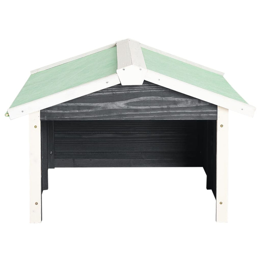 Overkapping Voor Grasmaaier 72X87X50 Cm Vurenhout En Wit Grijs