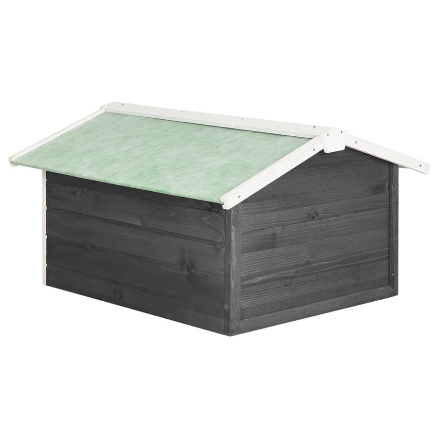Overkapping Voor Grasmaaier 72X87X50 Cm Vurenhout En Wit Grijs
