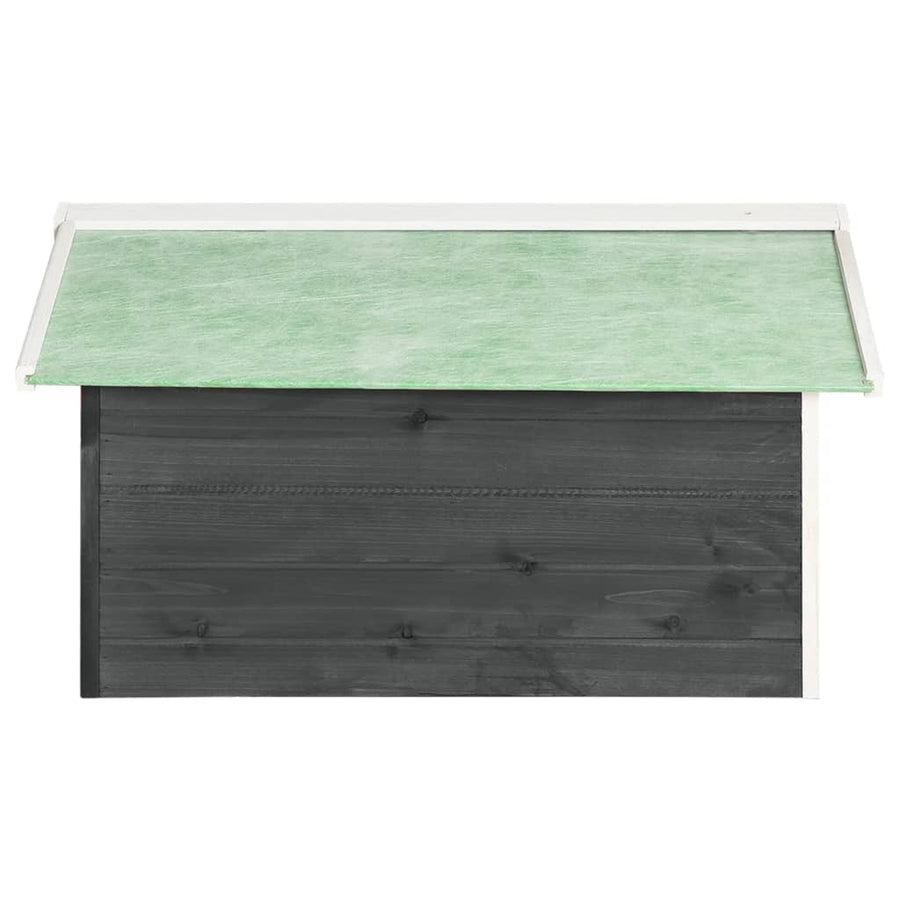 Overkapping Voor Grasmaaier 72X87X50 Cm Vurenhout En Wit Grijs