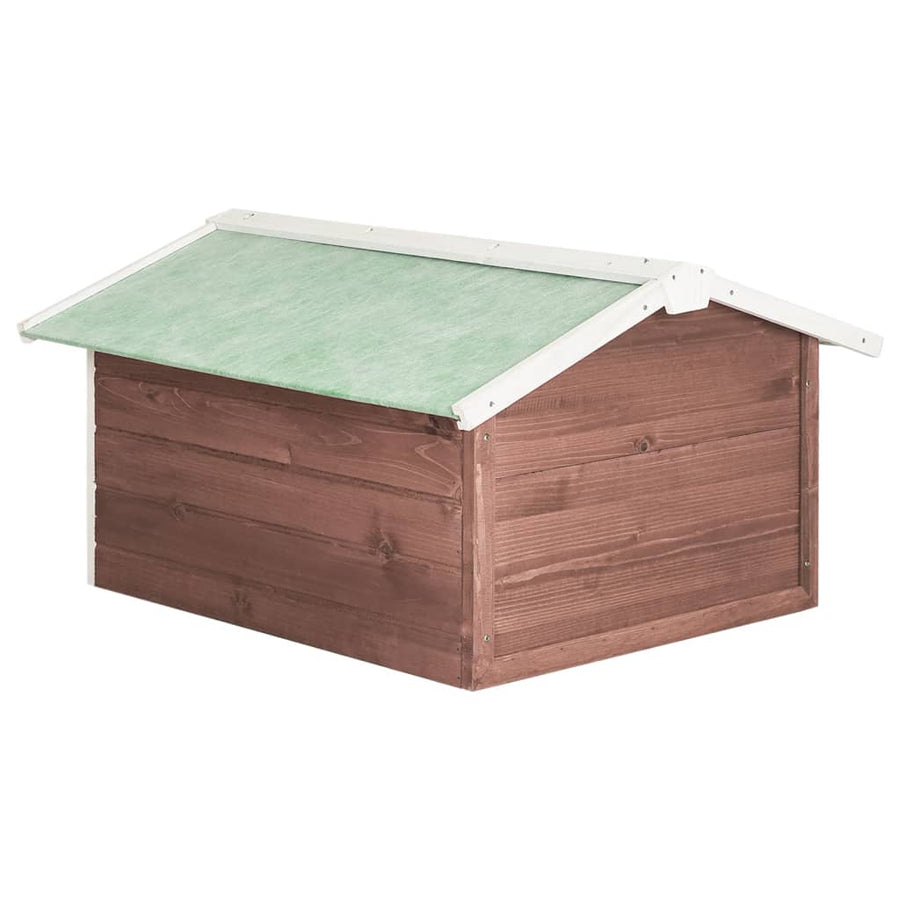 Overkapping Voor Grasmaaier 72X87X50 Cm Vurenhout Mokka En Bruin en wit
