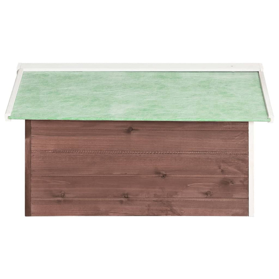 Overkapping Voor Grasmaaier 72X87X50 Cm Vurenhout Mokka En Bruin en wit