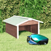 Grasmaaiergarage 72x87x50 cm vurenhout mokka wit