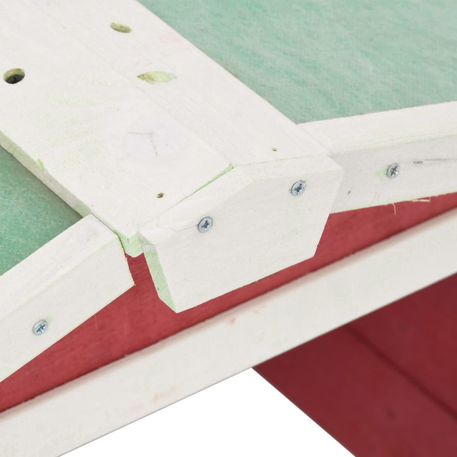 Overkapping Voor Grasmaaier 72X87X50 Cm Vurenhout En Wit Rood