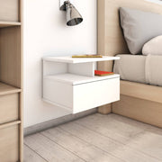 Nachtkastje 40x31x27 cm bewerkt hout wit (2 stuks)