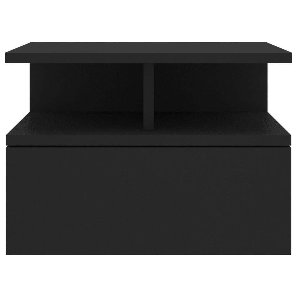 Nachtkastjes 2 st 40x31x27 cm bewerkt hout zwart Zwart