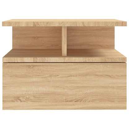 Nachtkastje zwevend 40x31x27cm bewerkt hout sonoma eikenkleurig
