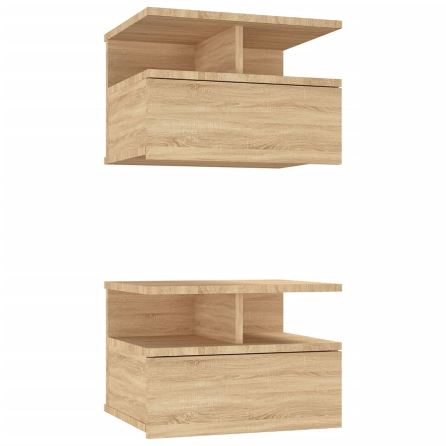 Nachtkastjes 2 st 40x31x27 cm bewerkt hout sonoma eikenkleurig 2 Sonoma eiken
