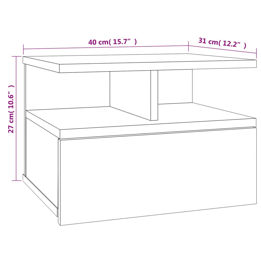 Nachtkastjes 2 st 40x31x27 cm bewerkt hout sonoma eikenkleurig 2 Sonoma eiken