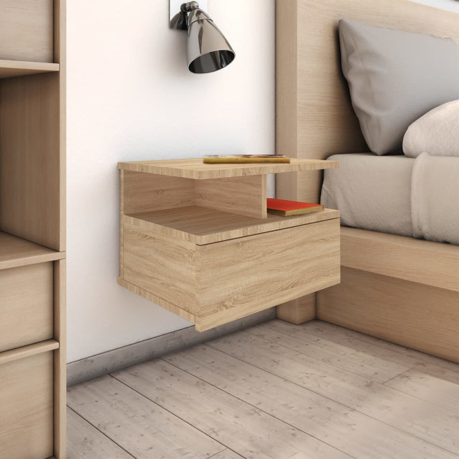 Nachtkastjes 2 st 40x31x27 cm bewerkt hout sonoma eikenkleurig 2 Sonoma eiken