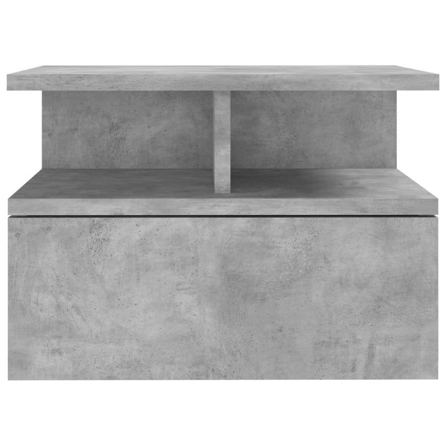 Nachtkastje Zwevend 40X3X27 Cm Bewerkt Hout 1 Betongrijs