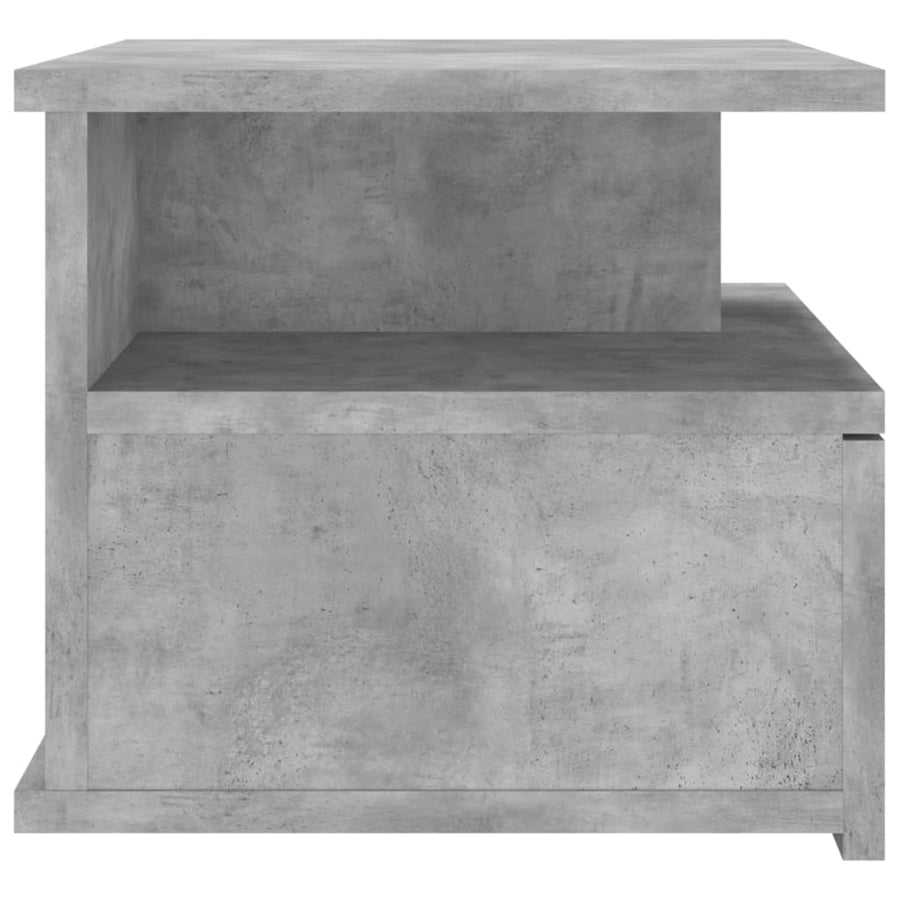 Nachtkastje Zwevend 40X3X27 Cm Bewerkt Hout 1 Betongrijs