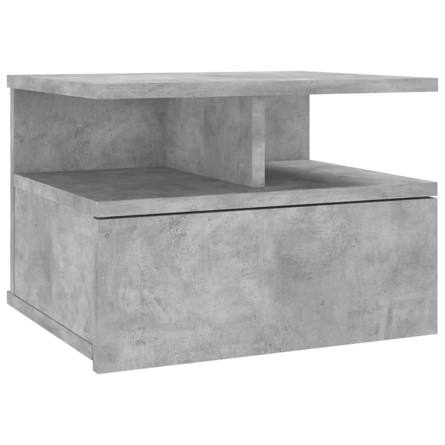 Nachtkastjes 2 st 40x31x27 cm bewerkt hout betongrijs Betongrijs